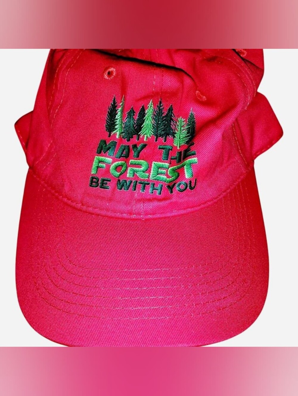 "May the Forest Be With You" Embroidered Dad Hat / Baseball Cap New